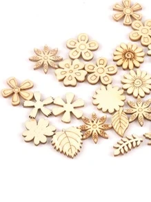 50pcs Flower DIY Pendant - Khaki - View 2