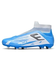 中性足球鞋(適合男士&女性),公司地面足球帶鉚釘耳釘,透氣戶外運動訓練鞋適用於成年人,情侶足球鞋 - 薄荷藍 - 查看 4