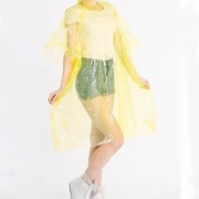 1pc Portable Disposable Raincoat - Orange - View 2