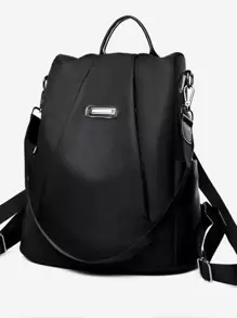 牛津布背包女2023新款時尚休閒旅行背包絎縫斜挎包帶零錢包，女式PU皮革方肩包防盜背包錢包時尚兩用單肩包休閒戶外旅行書包