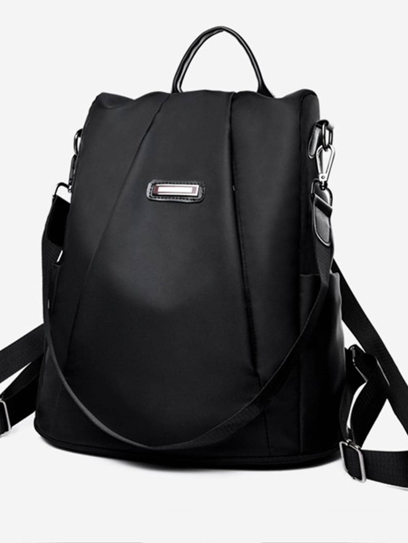 牛津布背包女2023新款時尚休閒旅行背包絎縫斜挎包帶零錢包，女式PU皮革方肩包防盜背包錢包時尚兩用單肩包休閒戶外旅行書包