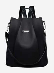 牛津布背包女2023新款時尚休閒旅行背包絎縫斜挎包帶零錢包，女式PU皮革方肩包防盜背包錢包時尚兩用單肩包休閒戶外旅行書包