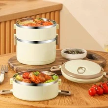 1 hộp cơm trưa bằng thép không gỉ - Màu xanh bạc hà - Xem 2