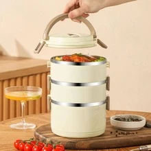 1 hộp cơm trưa bằng thép không gỉ - Màu xanh bạc hà - Xem 4
