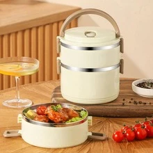 1 hộp cơm trưa bằng thép không gỉ - Màu xanh bạc hà - Xem 6