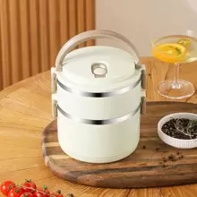 1 hộp cơm trưa bằng thép không gỉ - Màu xanh bạc hà - Xem 1