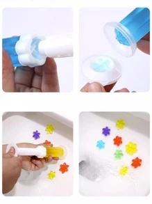 1 cái Gel vệ sinh thiết kế hoa làm sạch nhà vệ sinh - Đỏ - Xem 6