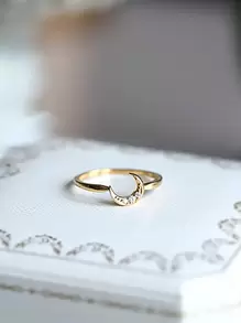 Stylever 1pc Star Moon Detachable Ring Set Ladies Jewelry For Women S925 Sterling Silver Retro Luxury Ring Fine Jewelry Gift For Couple Promise Ring Wedding Engagement Bridal Jewelry - Gold - View 7