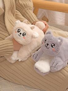 1pc Cartoon Cat Design Random Color Hot Water Bag - Multicolor - View 1