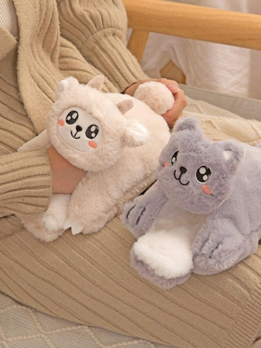 1pc Cartoon Cat Design Random Color Hot Water Bag - Multicolor - View 1