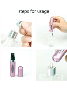 5ML Mini vacuum Refillable Perfume Atomizer Bottle Travel Scent Pump Spray Capsule Case - Baby Pink - View 7