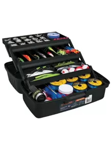 16" Fishing Box With 3 Sliding Trays, Truper 10539 - Black - View 1