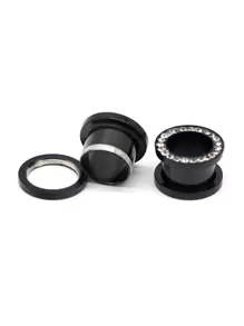 2 Peças Brincos e Túneis de Aço Inoxidável, Piercings de Orelha, Brincos de Pressão Rosqueados, Expansores de Orelha, Joias Corporais