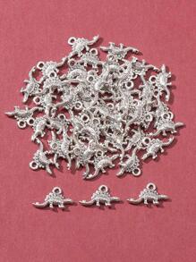 50入組恐龍鋅合金吊墜 - Ancient Silver - 查看 1