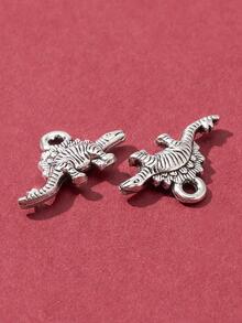 50入組恐龍鋅合金吊墜 - Ancient Silver - 查看 3