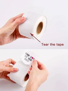 500 piezas Pegatina de regalo con slogan Thank you con estampado - Multicolor - Ver 4