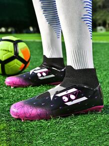Zapatos De Fútbol Para Mujer Para Entrenamiento En Pasto, Botas Con Clavos Transpirables Para Deportes Al Aire Libre Para Hombre Y Mujer, Zapatos De Fútbol Profesionales Para Parejas Con Clavos Ronaldo Cleats - Rosa Fucsia - Ver 2