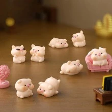 8 cái thủ công trang trí hình con lợn - Màu vàng - Xem 1