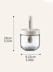 1入組透明香料罐帶湯匙