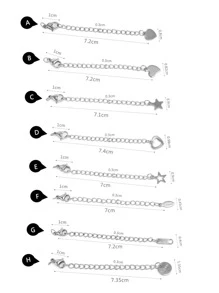 10 Chiếc Thép Không Gỉ Đuôi Nối Dài Dây Chuyền Tự Làm Trang Sức Kết Nối Với Tôm Hùm Móc Làm Phụ Kiện - Bạc - Xem 5