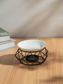 1pc Faceted Essential Oil Lamp Candle Holder For Home Use Gifts Birthday Graduation