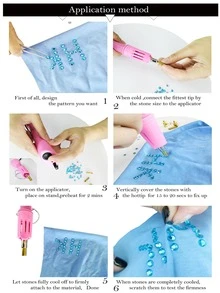 Professional DIY Hot Fix Rhinestone Setter Applicator Wand Tool Kit - Pink - View 8