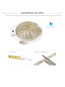 1入組矽膠LED燈條，現代USB運動傳感器LED燈，適用於家居裝飾 - 白色 - 查看 5