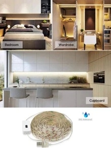 1入組矽膠LED燈條，現代USB運動傳感器LED燈，適用於家居裝飾 - 白色 - 查看 4