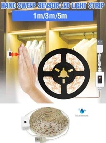 1入組矽膠LED燈條，現代USB運動傳感器LED燈，適用於家居裝飾 - 白色 - 查看 2