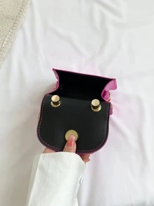 Laser Đeo vai/cầm tay/đeo chéo Mini Square Bag màu hồng - Hồng - Xem 2