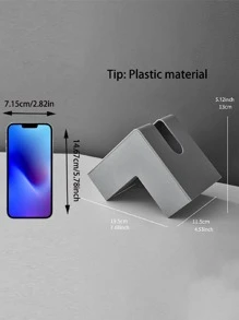1pc Plastic Tissue Storage Box, Creative L-shaped Tissue Box Cover Holder For Table