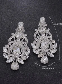 Bông tai thả rhinestone - Xem 4