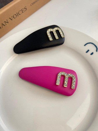 Elegant 2pcs Rhinestone Decor Hair Clip Claw Clips Hair Claws Hair Barrettes, School Stuff, Looks Of Party, Hair Accerssories