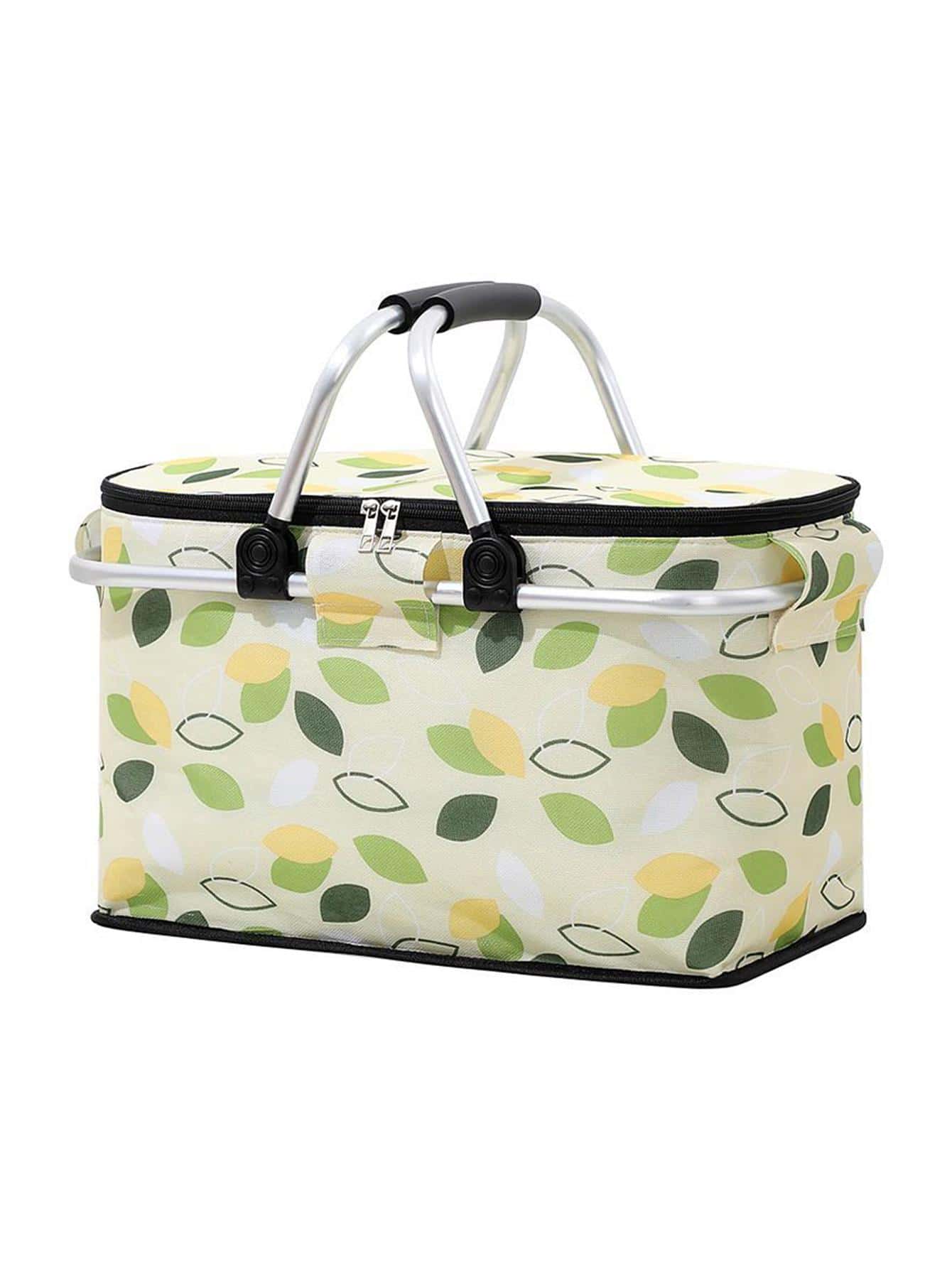 带拉链的彩色树叶图案午餐袋 双手柄保温午餐袋 学校午餐盒 午餐容器 返校午餐套装 学校用品 午餐盒 袋子 家庭必需品 返校用品 - 彩色 - 查看 1