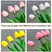 10入組人造花、人造鬱金香、家居裝飾、婚禮、節日、慶典裝飾