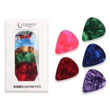 Amishop 吉他撥片 賽璐珞材質 厚度 0.46mm 5入組/包 混色套裝 0.71mm 0.96mm 配件 - 彩色 - 查看 1