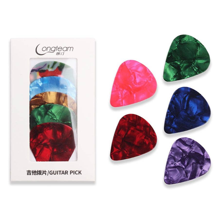 Amishop 吉他撥片 賽璐珞材質 厚度 0.46mm 5入組/包 混色套裝 0.71mm 0.96mm 配件 - 彩色 - 查看 1