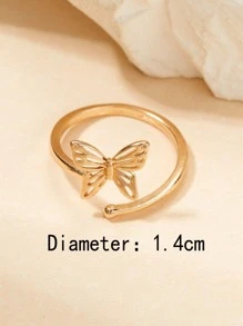 Nhẫn ngón chân trang trí hình bướm - Vàng - Xem 4