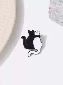 Men's Cartoon Cat Design Brooch, For Jewelry Gift And Party - Multicolor - View 1