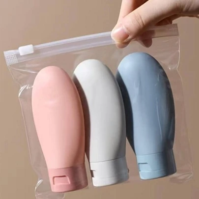 3 PCS Silicone Leak Proof Travel Bottles Set Carry On Refillable Squeezable Containers For Shampoo, Lotion, Toiletries Travel Essentials Travel Organizer For Beach Summer Vacation Back To School Travel Essentials ,Travel Organizer For Beach ,Summer Vacation Back To School School Supplies Holiday Camping Holiday Essentials Accessories Mini Perfume For Women Perfume For Men Perfume
