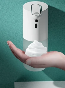 1pc Household Automatic Foam Soap Dispenser USB Touchless Wall Mounted Foam Machine Bathroom Accessory - White - View 1