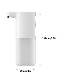 1pc Household Automatic Foam Soap Dispenser USB Touchless Wall Mounted Foam Machine Bathroom Accessory - White - View 2