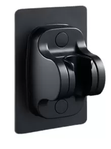 1pc ABS Showerhead Rack, Modern Punch Free Showerhead Holder For Bathroom - Black - View 2