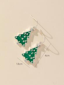 Pendientes largos árbol - Verde - Ver 3