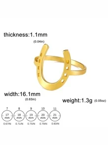 Vòng bít trang trí hình móng ngựa - Vàng - Xem 4