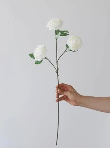 1pc Plastic Artificial Flower - White - View 7