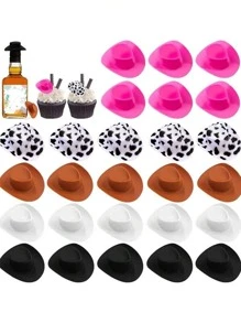 10pcs Hat Shaped Bottle Cap - Hot Pink - View 2