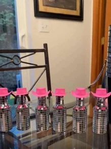 10pcs Hat Shaped Bottle Cap - Hot Pink - View 5