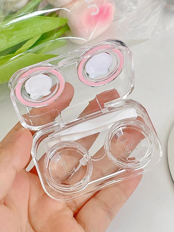 Peach Pattern Contact Lenses Storage Box SHEIN USA
