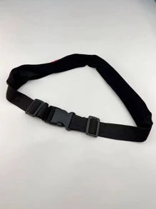 1pc Black Polyester Waterproof Running Waist Bag - Black - View 2